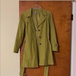 J.Jill women’s XSP lime green trench coat